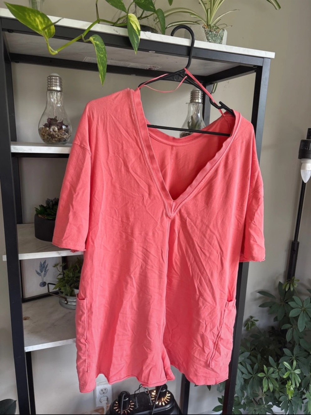Free People Coral V-Neck dress